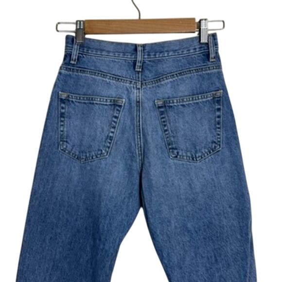 Shaina Mote Essential Jeans Size 2 Crop High Rise Straight Leg Denim Indigo - Picture 5 of 6